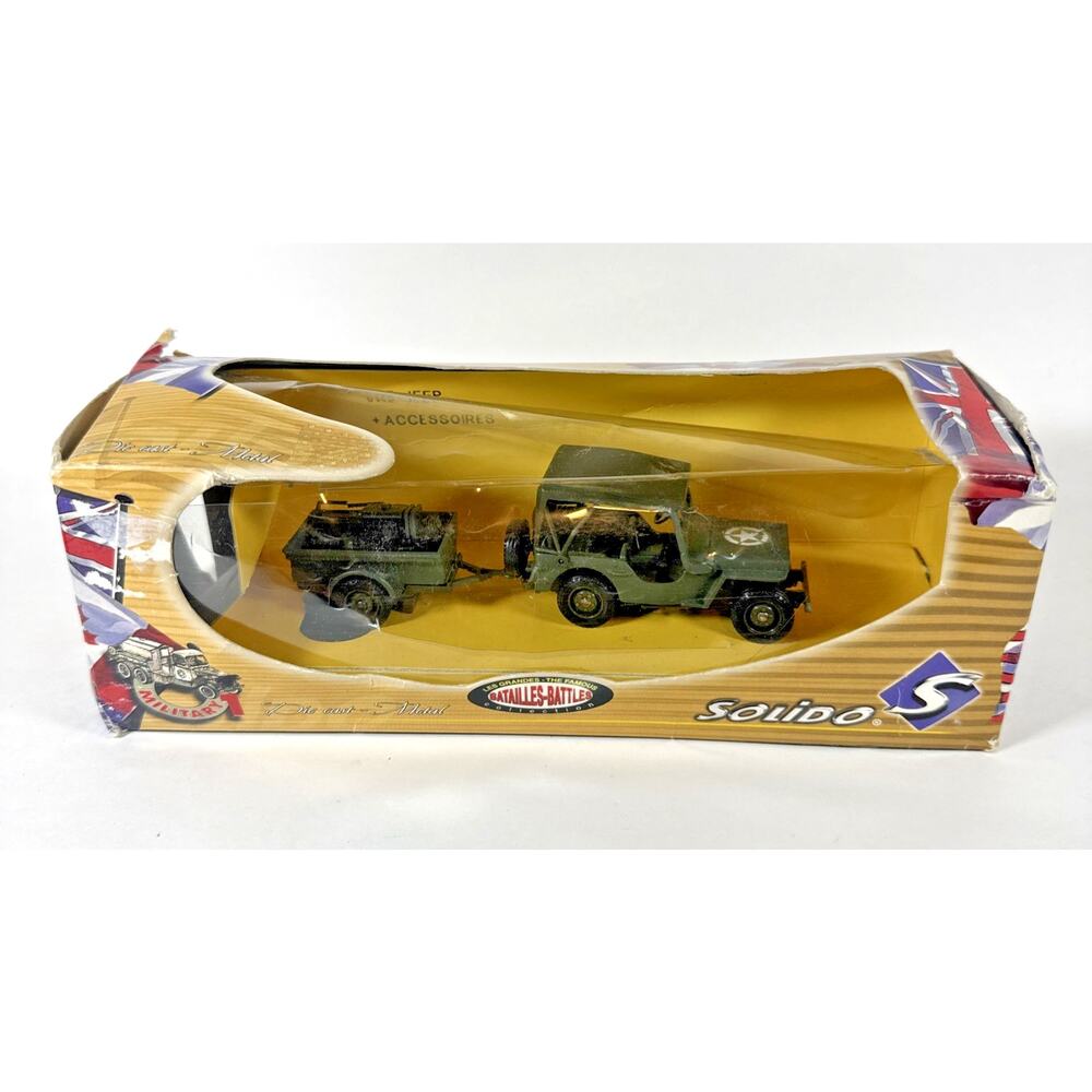 Bataille's-Battles Diecast 6145 Military Jeep + Accessories - Solido S